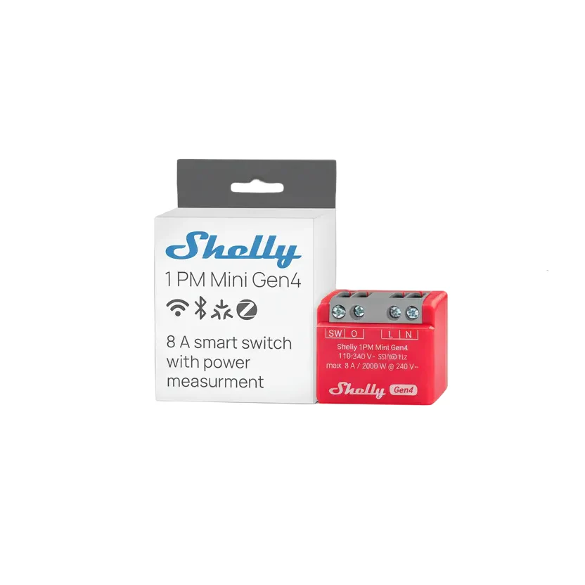 Shelly 1PM Mini Gen4 Compact Smart Switch With Power Monitoring