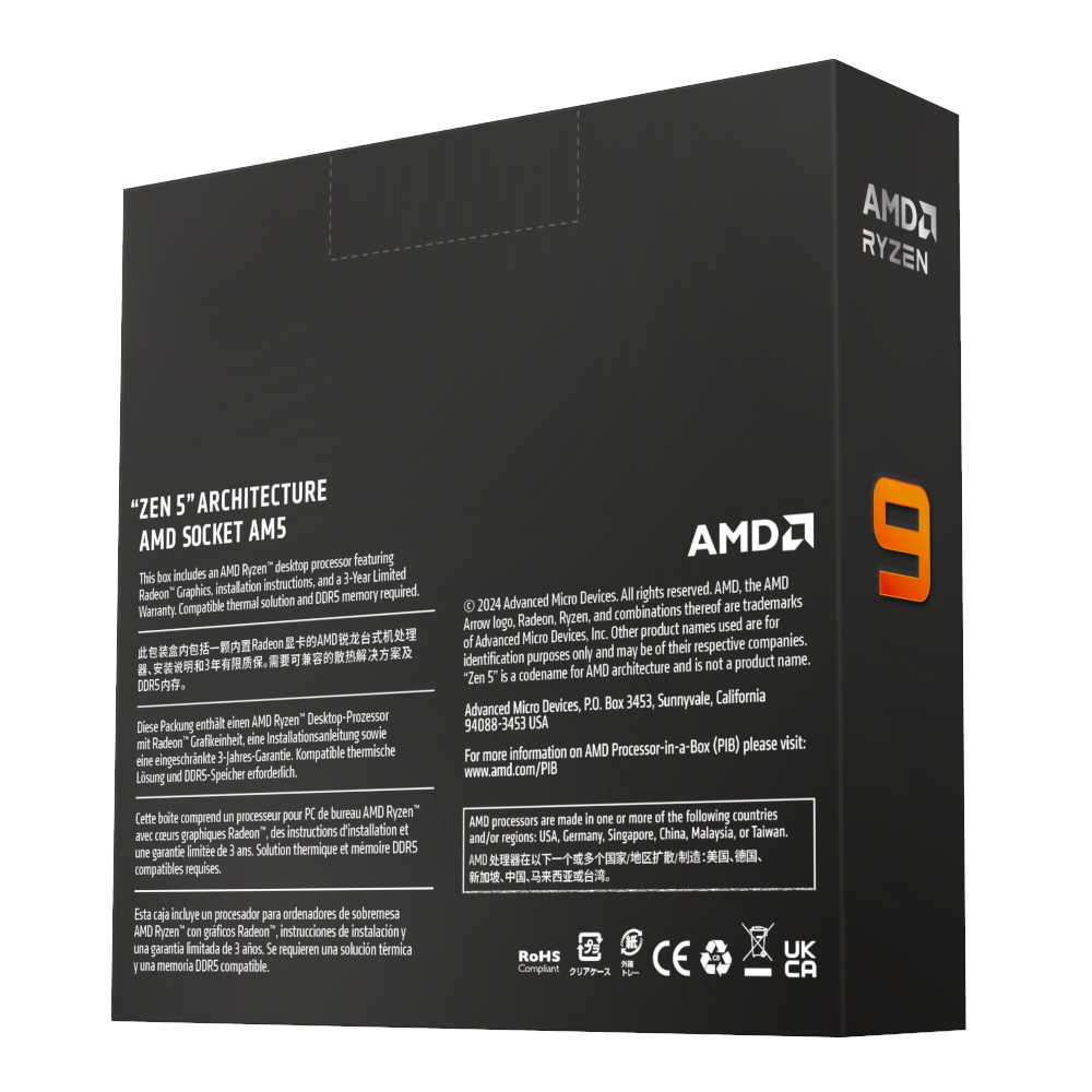 100-100001277WOF_wr_04a AMD RYZEN 9 9950X 16-Core 4.3GHz AM5 CPU