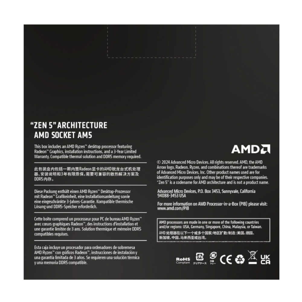 100-100001277WOF_wr_05a AMD RYZEN 9 9950X 16-Core 4.3GHz AM5 CPU