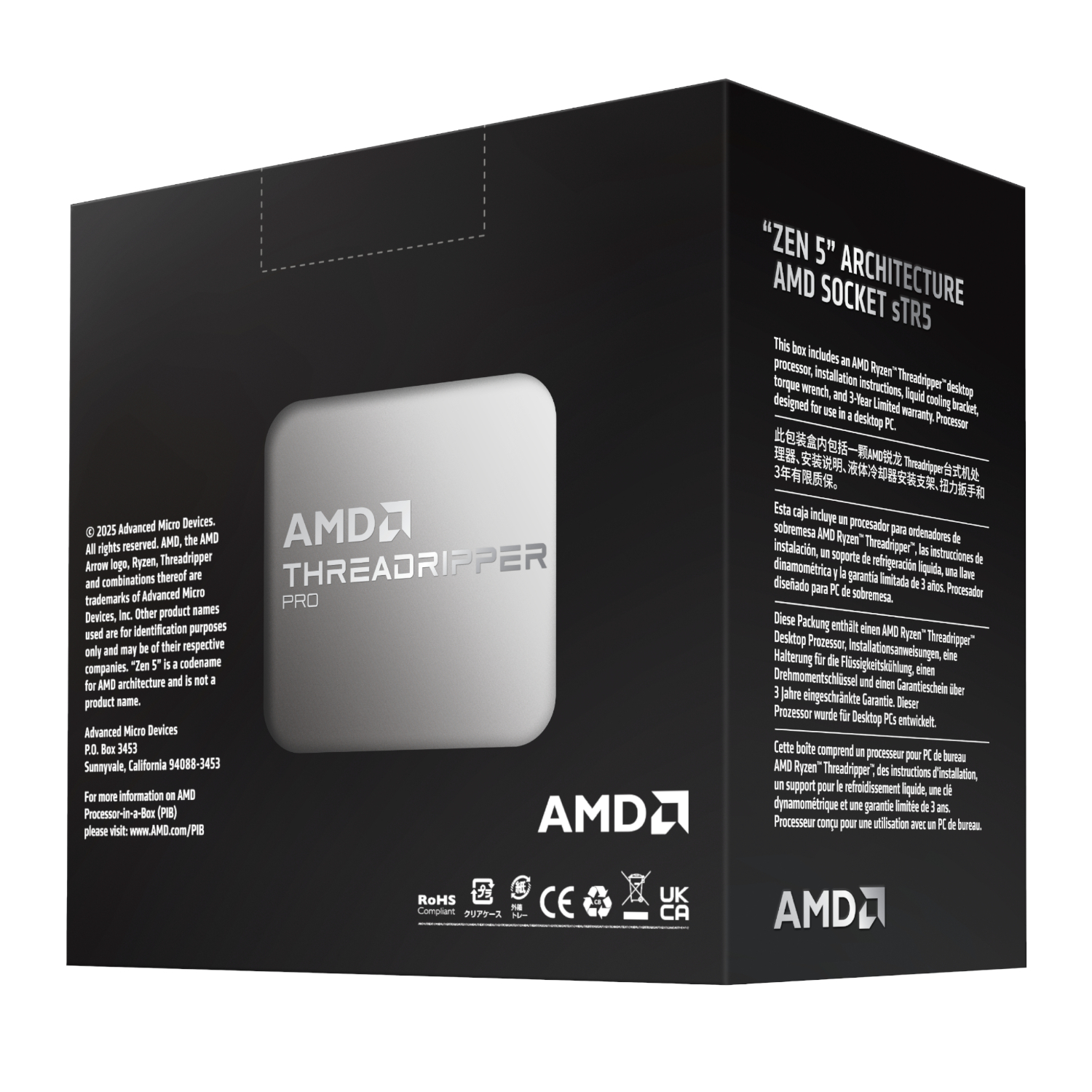 100-100001361WOF_AMD-Ryzen-Threadripper-PRO-9995WX-sTR5-96-core-CPU_wr_04a AMD Ryzen Threadripper Pro 9995WX 96-Core 2.5GHz CPU