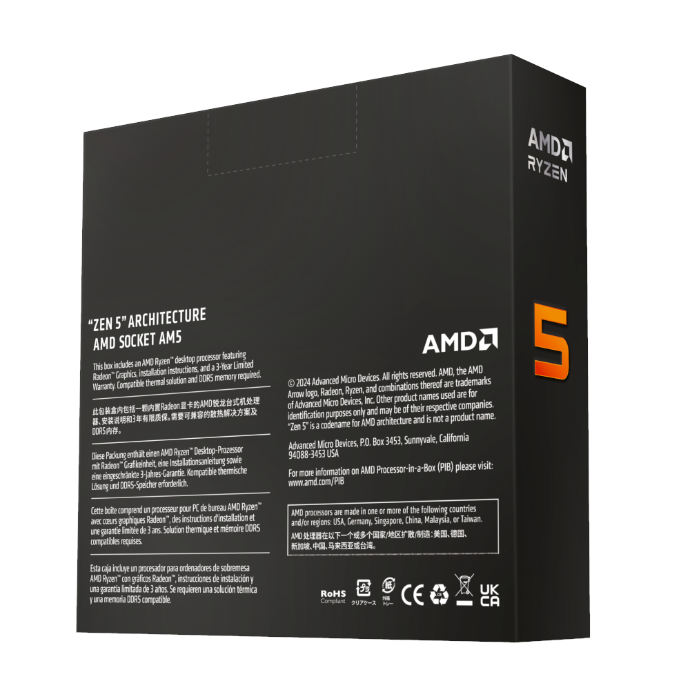 100-100001405WOF_wr_04a AMD RYZEN 5 9600X 6-Core 3.9GHz AM5 CPU