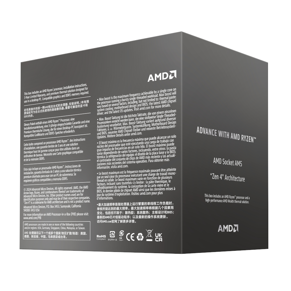 100-100001590BOX_wr_04 AMD RYZEN 7 8700F 8-Core 4.1GHZ AM5 CPU