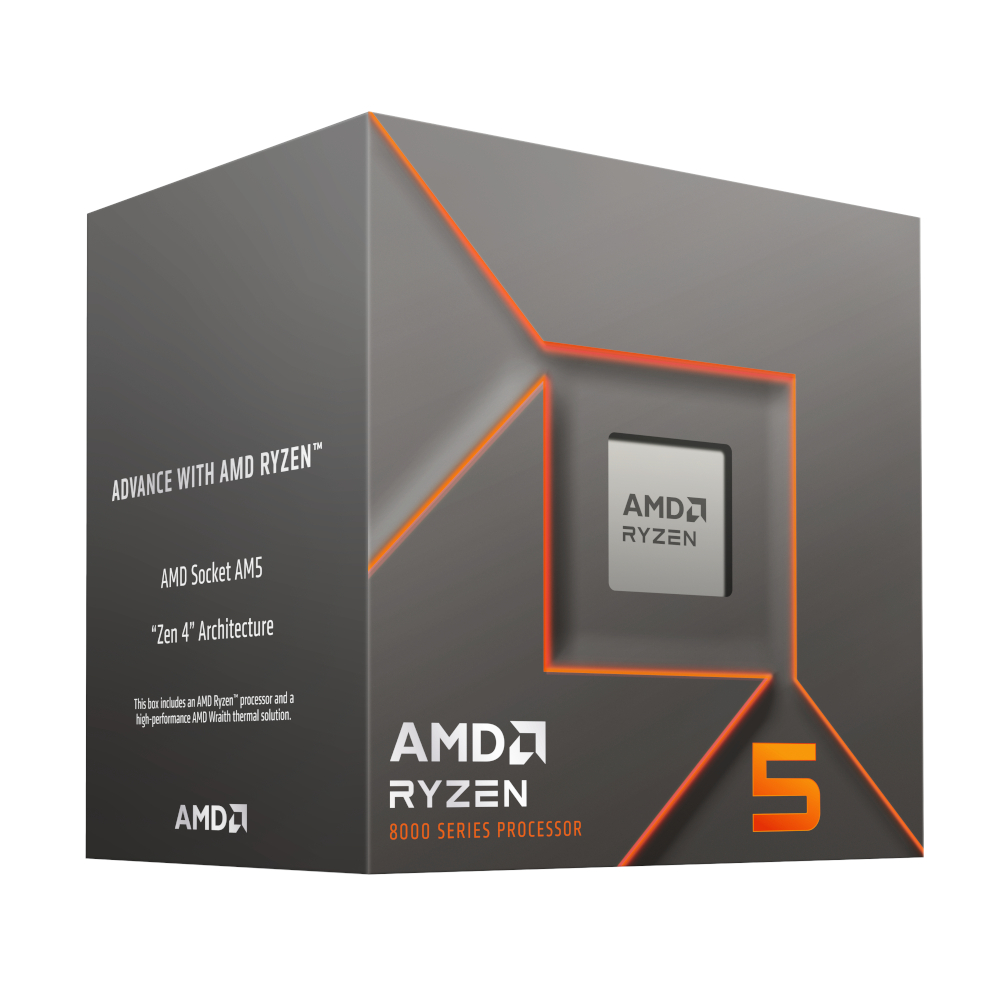 100-100001591BOX_wr_01a AMD RYZEN 5 8400F 6-Core 4.2GHZ AM5 CPU