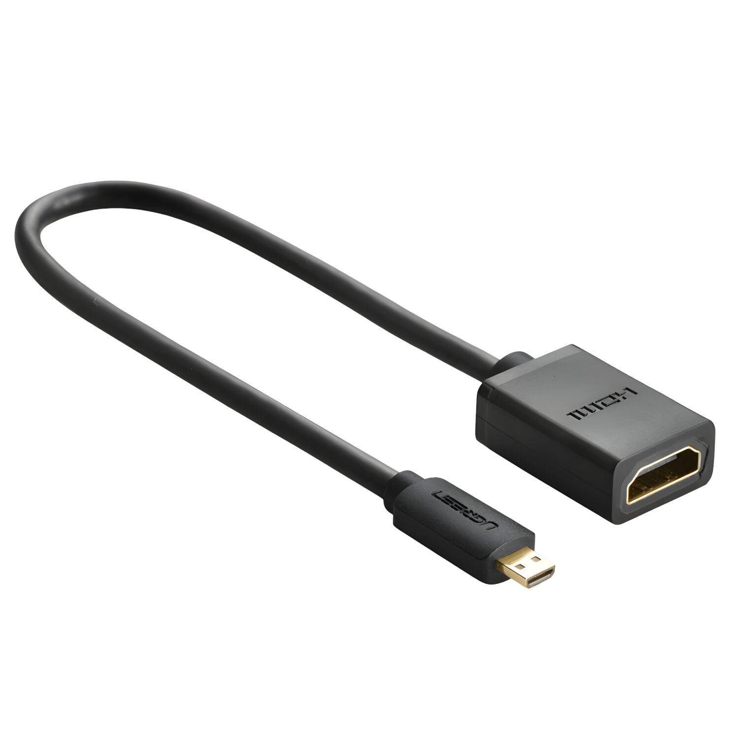 20134-20134-wr-02 UGREEN 20134-20134 Micro HDMI Male to HDMI Female Adapter - Black