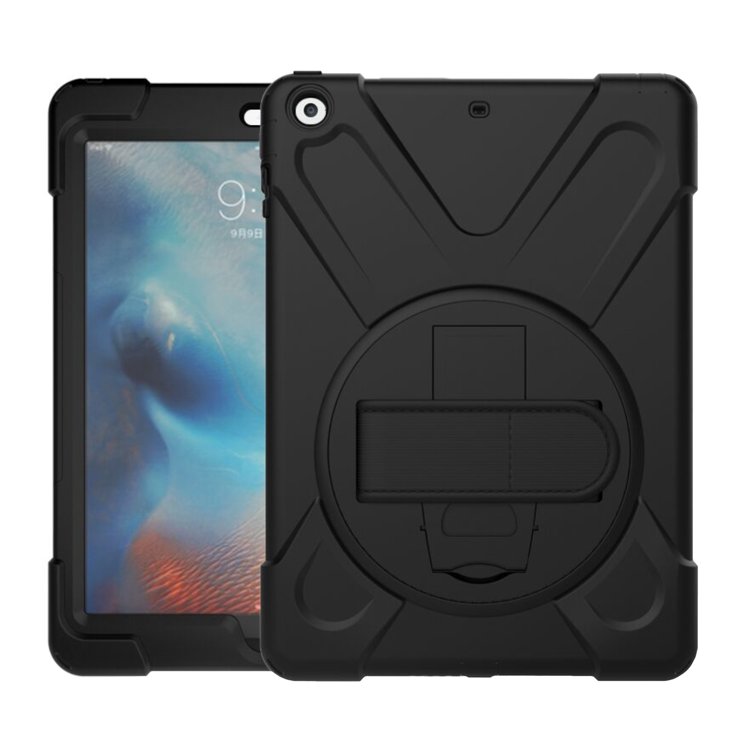 201535_Port-Designs-Pro-Shock-360-Rugged-Protective-and-Rotative-Folio-Black_wr_01a Port Designs Pro Shock 360 Rugged Protective and Rotative Folio for Samsung Galaxy Tab A9+ - Black