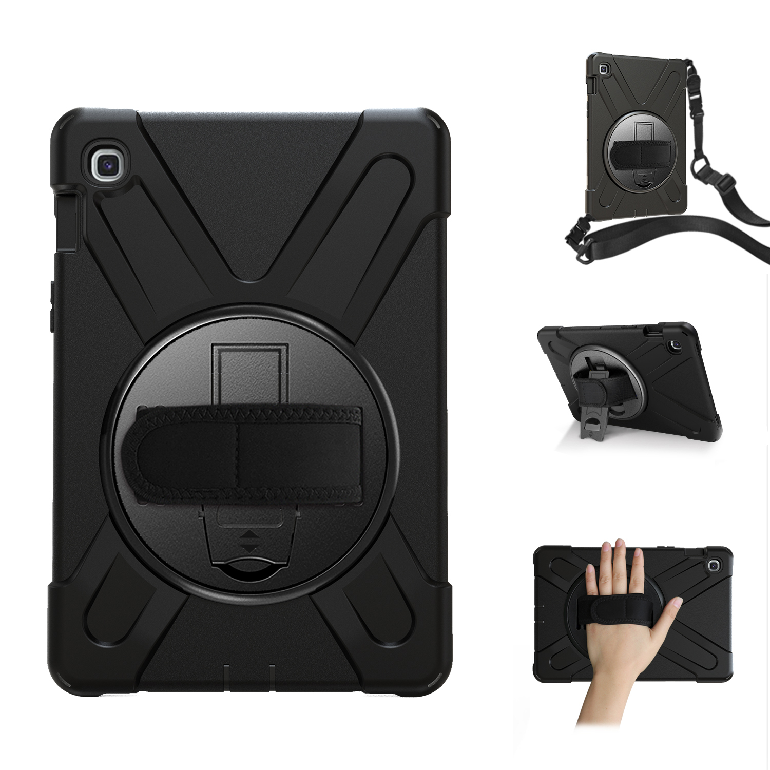 201535_Port-Designs-Pro-Shock-360-Rugged-Protective-and-Rotative-Folio-Black_wr_02a Port Designs Pro Shock 360 Rugged Protective and Rotative Folio for Samsung Galaxy Tab A9+ - Black