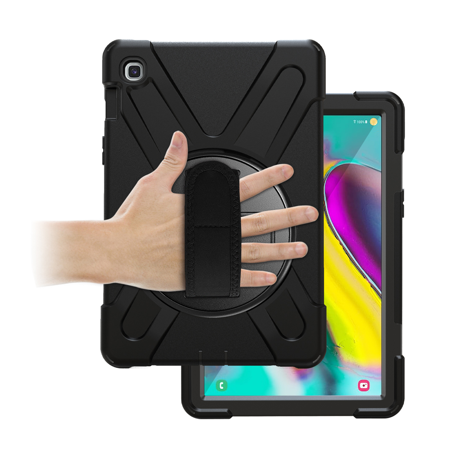 201535_Port-Designs-Pro-Shock-360-Rugged-Protective-and-Rotative-Folio-Black_wr_05a Port Designs Pro Shock 360 Rugged Protective and Rotative Folio for Samsung Galaxy Tab A9+ - Black