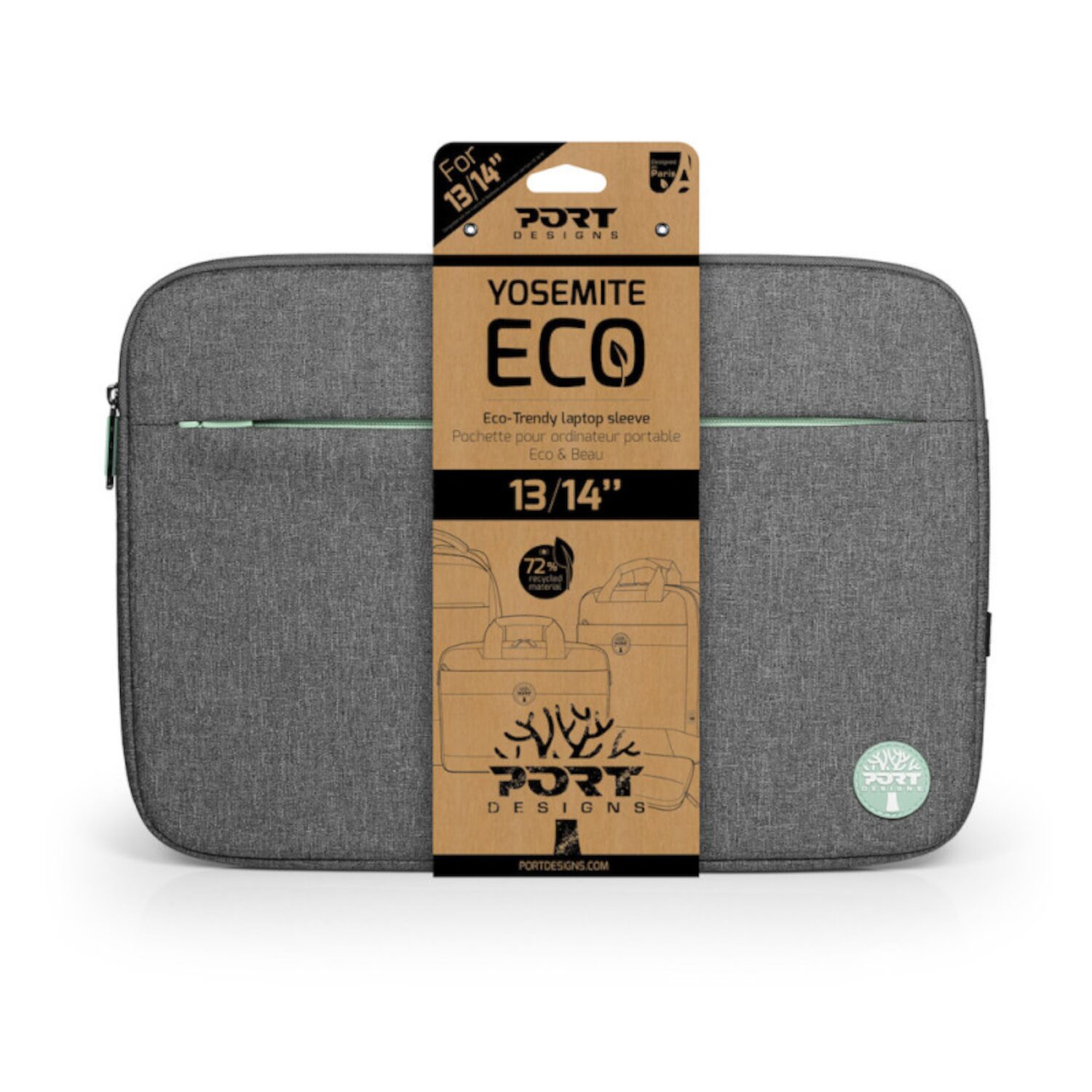 400704-wr-01 Port Designs YOSEMITE 13/14" Eco Notebook Sleeve
