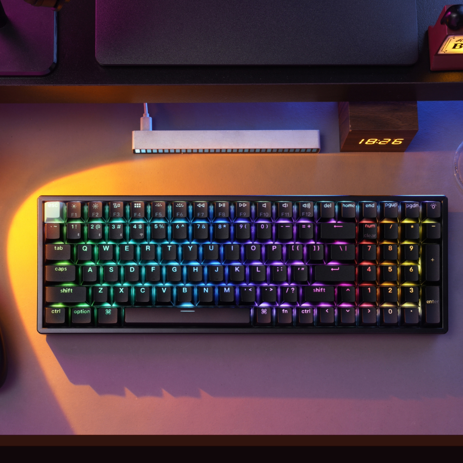 4894979016683_K4H-J1_wr-1 Keychron K4 HE 96% Magnetic Switch Hot-Swap RGB Wireless Keyboard – Black