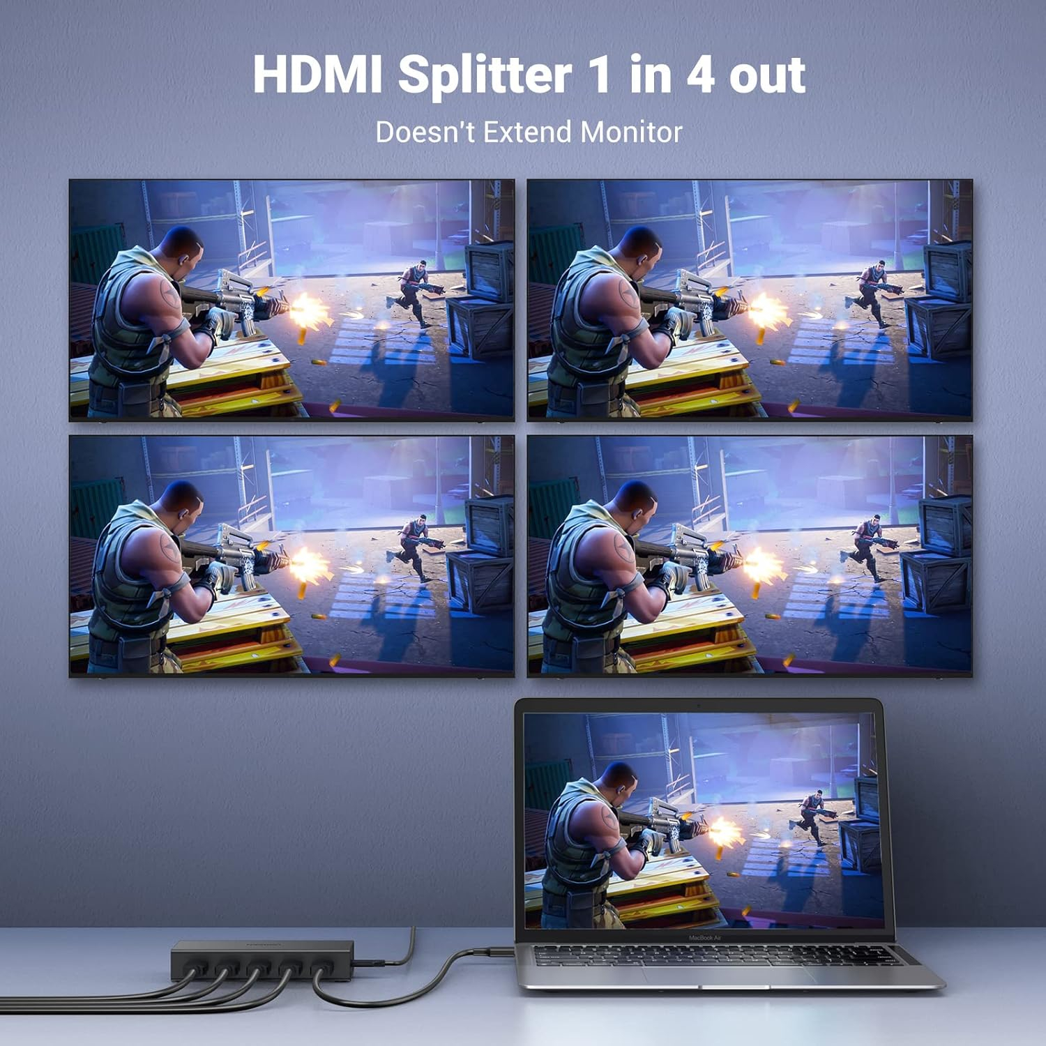 6941876229734_CM620-40202_ls_01 UGREEN HDMI 1×4 Video Splitter 4K – Black