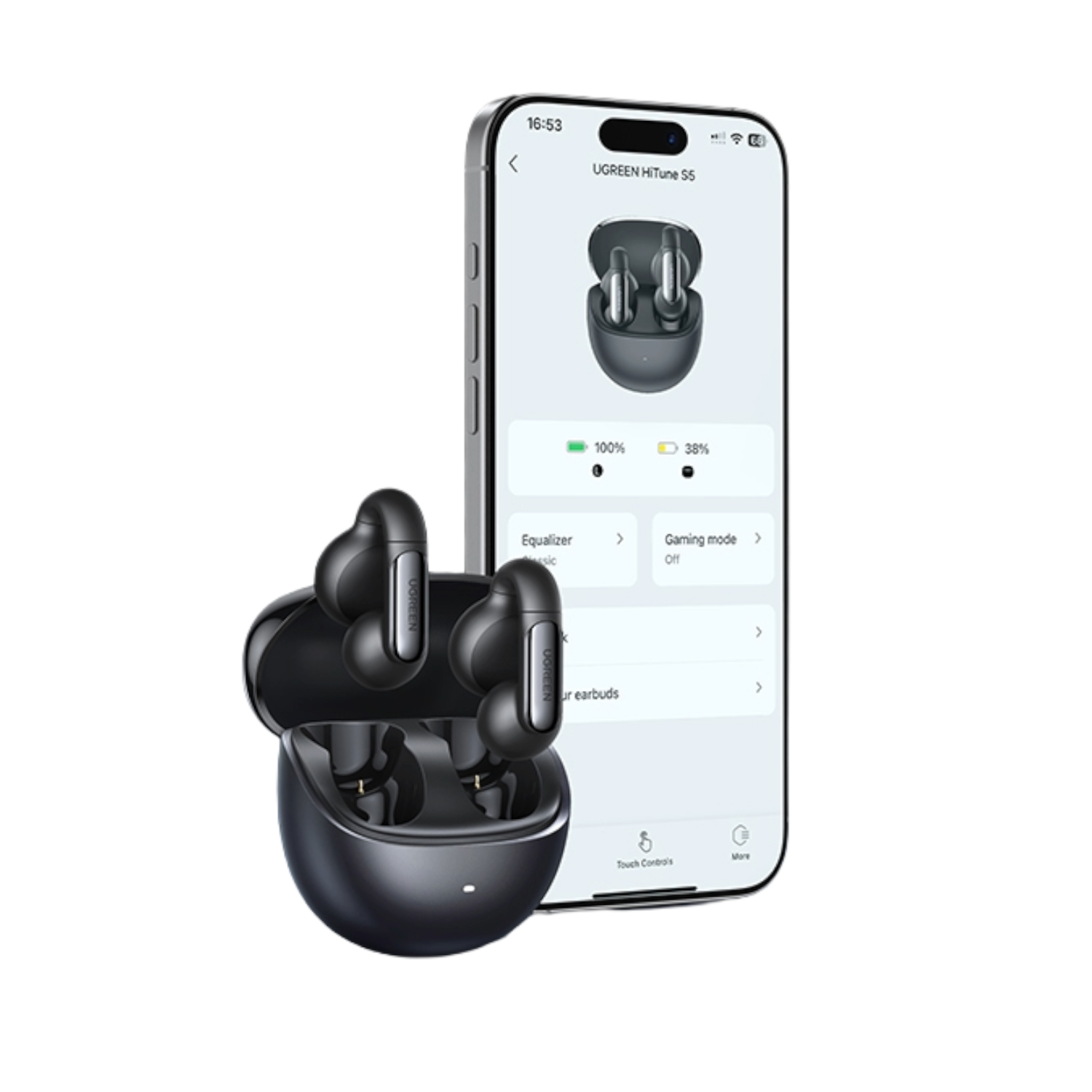 6941876247608_WS210-45760 UGREEN HiTune S5 Open-Ear TWS Earbuds–Black