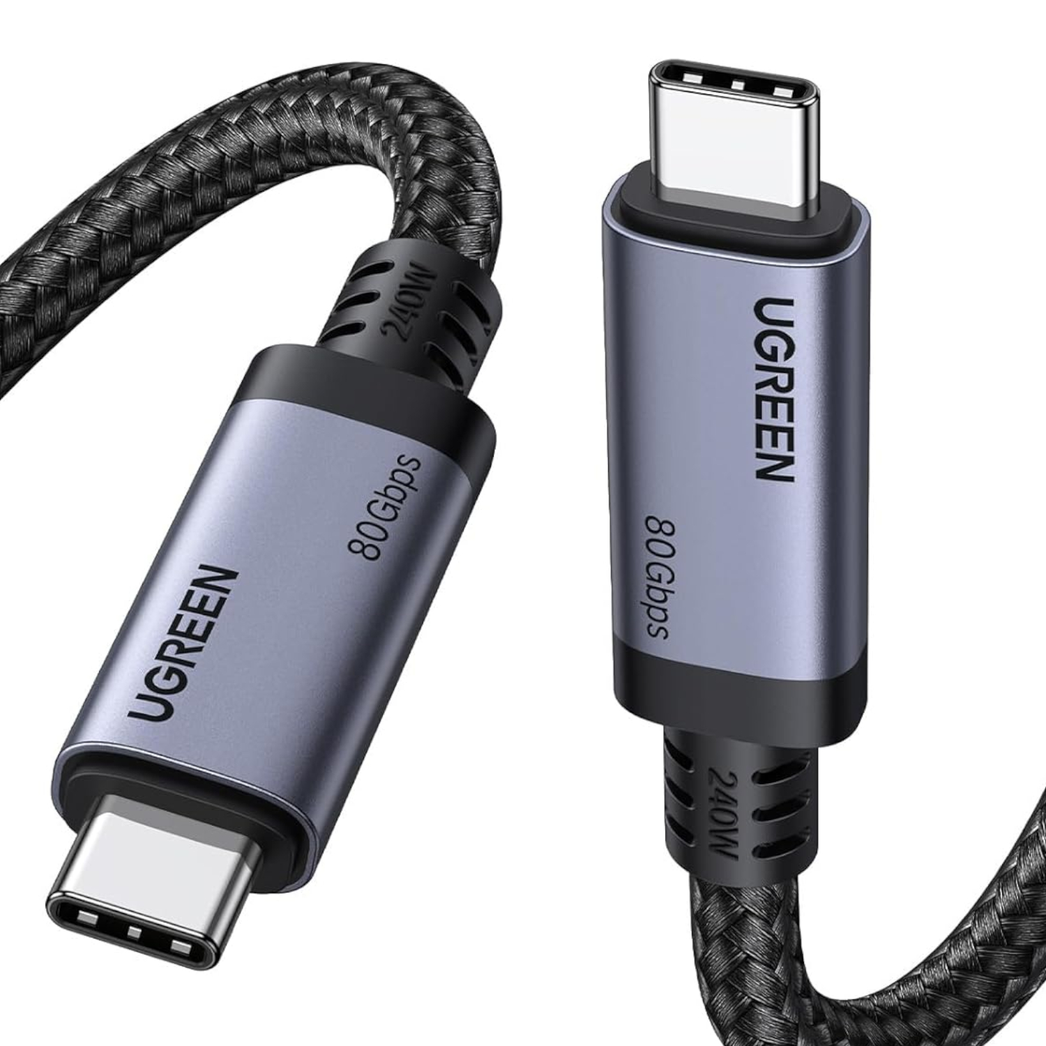 6941876263837_L706-65383 UGREEN USB4 Gen4 240W USB-C to USB-C Cable (Black)