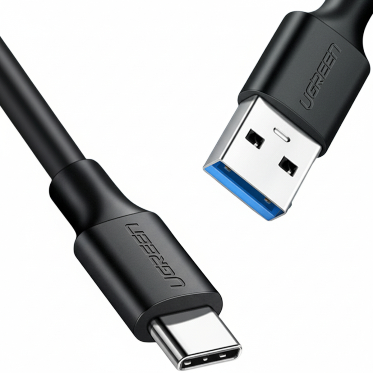 6957303828845_US184-20884_01 UGREEN Type-C to USB 3.0 Cable 2m – Fast Charging 3A, 5Gbps Sync – Black