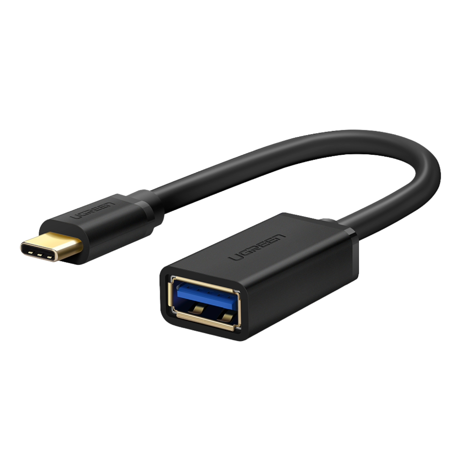 6957303837014_US154-30701_01 UGREEN Type-C to USB-A Adapter (Male to Female, 15cm)– Black
