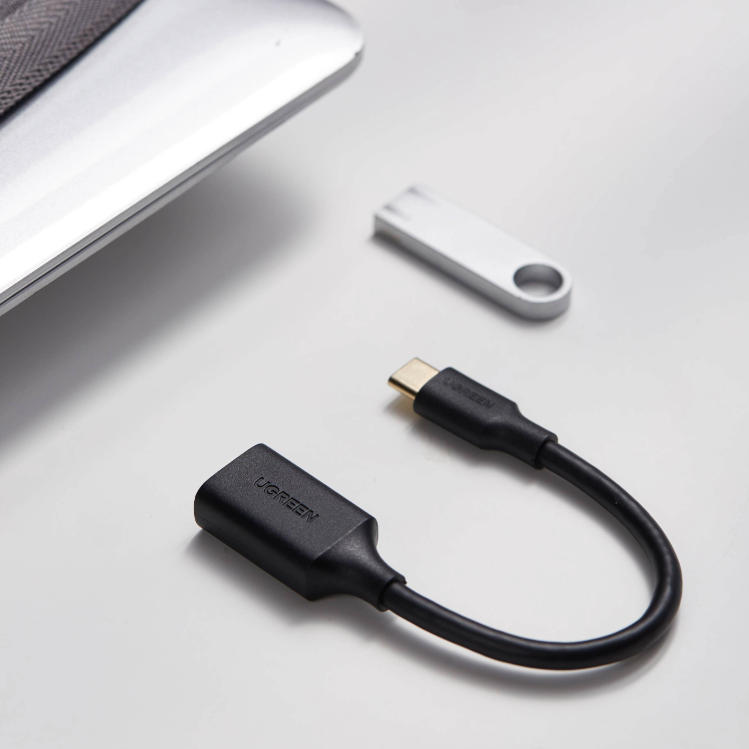 6957303837014_US154-30701_ls UGREEN Type-C to USB-A Adapter (Male to Female, 15cm)– Black