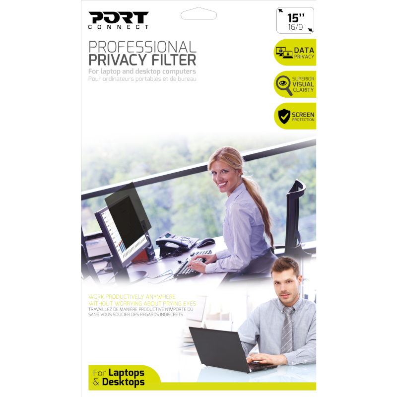 900005_wr_01 Port Connect 2D Professional Privacy Filter 15.6"