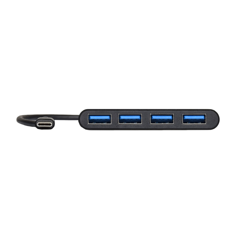 900123_wr_04a Port USB Type-C to 4 x USB3.0 5Gbps 30cm 4 Port Hub - Black
