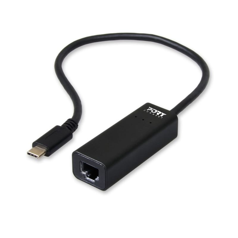 900126_wr_02 Port USB Type-C to RJ45 5Gbps 30cm Adapter - Black