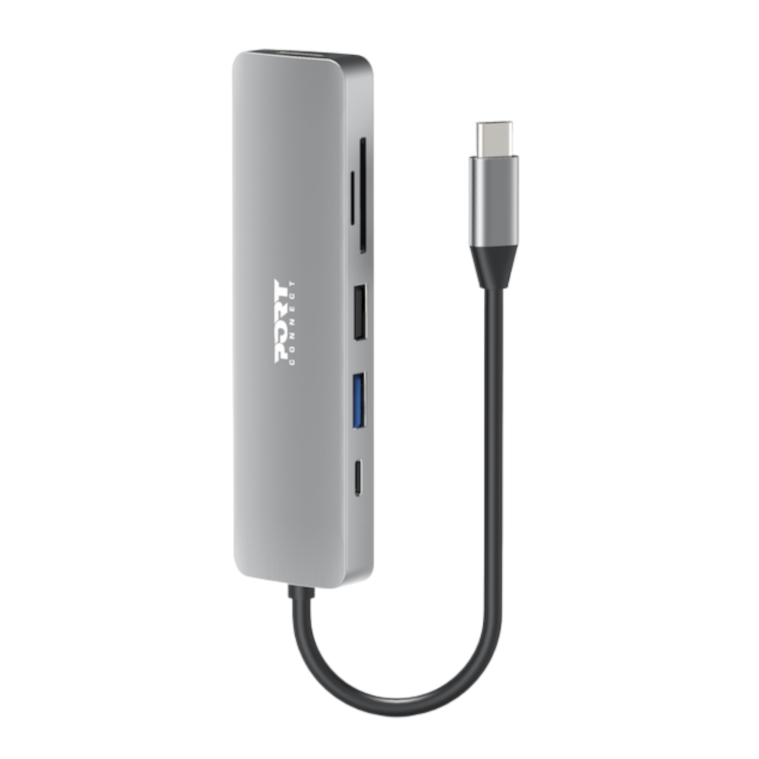 900162_Port-Connect-5-in-1-USB-Type-C-4K-Docking-Station-Grey_wr_02a Port Connect 5-in-1 USB Type-C 4K Docking Station
