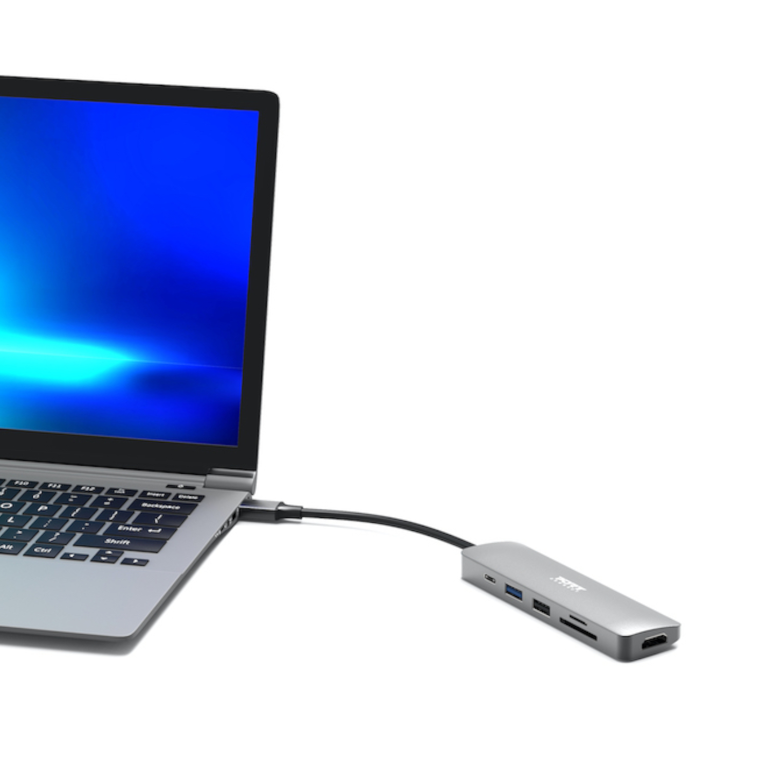 900162_Port-Connect-5-in-1-USB-Type-C-4K-Docking-Station-Grey_wr_04a Port Connect 5-in-1 USB Type-C 4K Docking Station