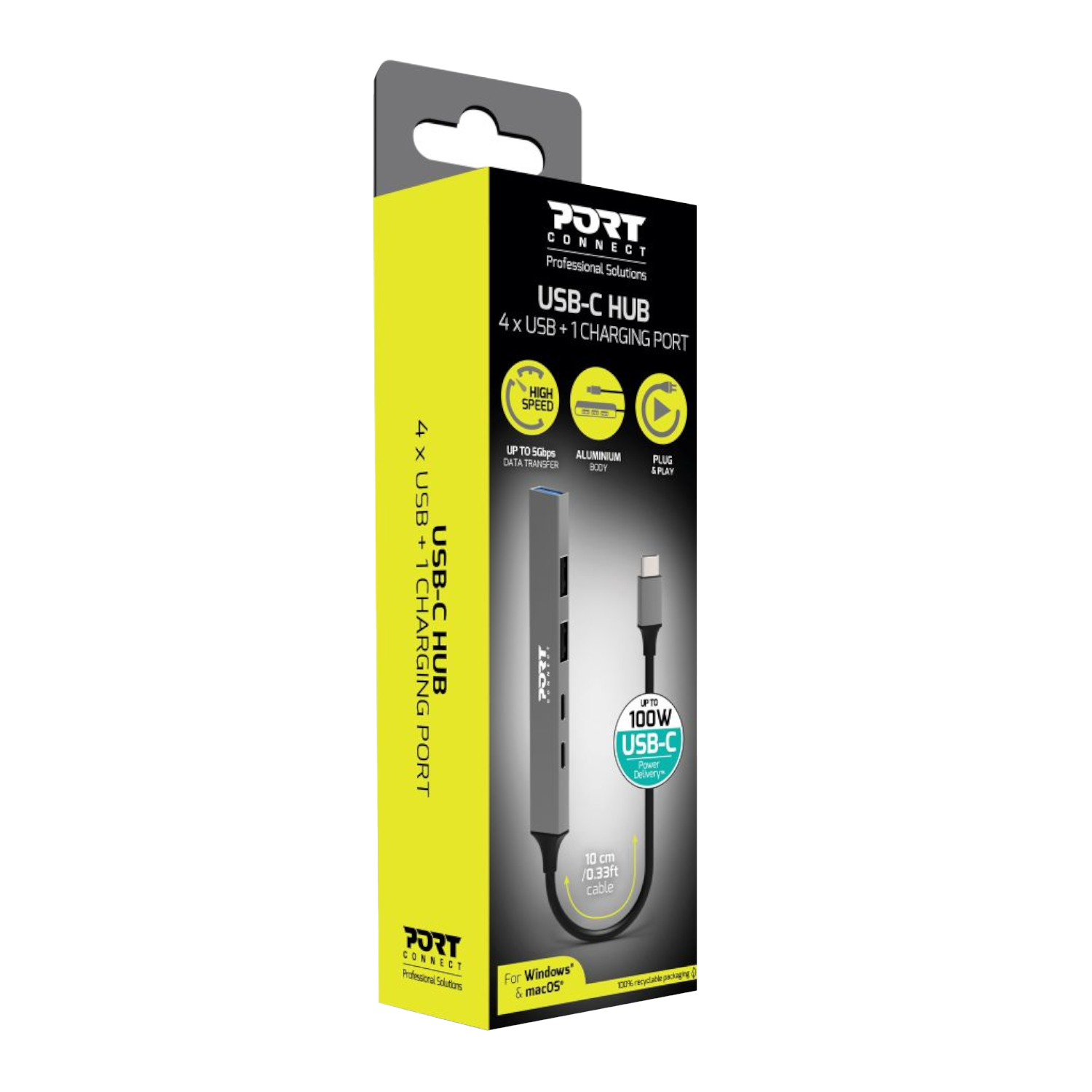 900163_Port-USB-Type-C-Hub-4-x-USB-1-x-Charging-Port_wr_04a Port USB Type-C Hub 4 x USB + 1 x Charging Port