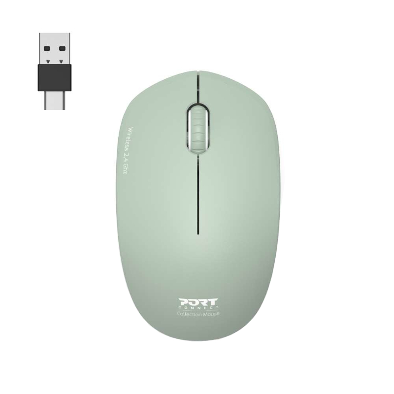 900543_wr_01 Port Connect MOUSE COLLECTION II WIRELESS Olive