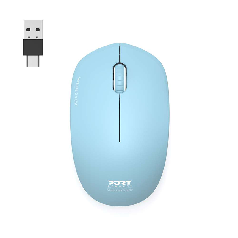 900544_wr_01 Port Connect MOUSE COLLECTION II WIRELESS Azur