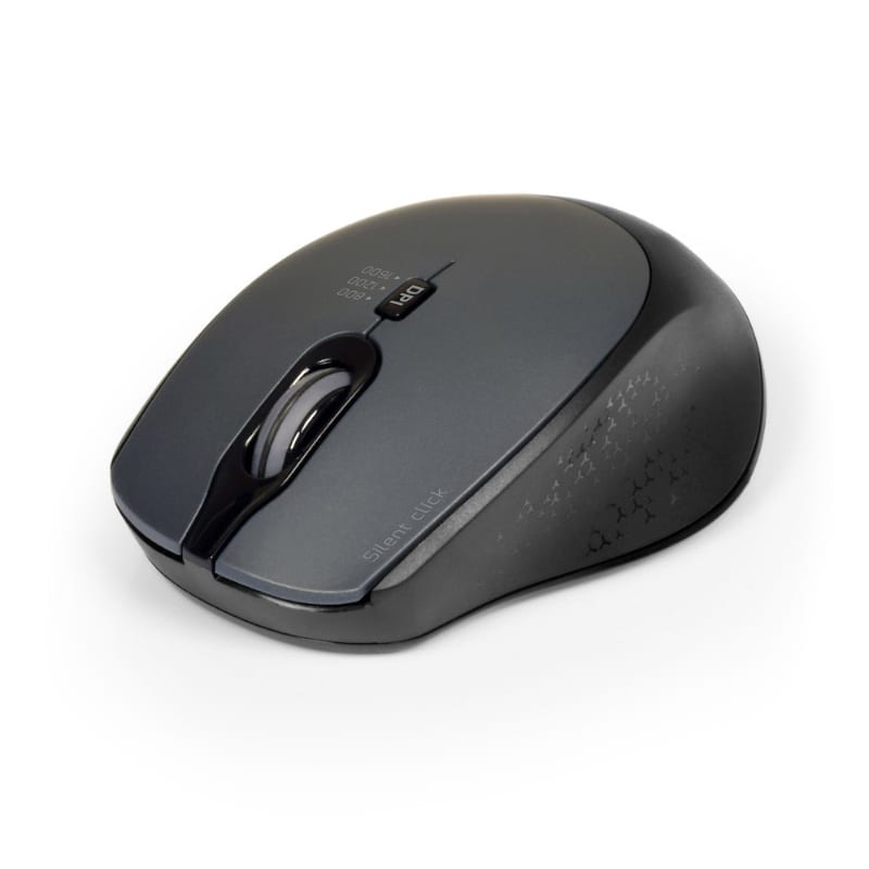 900713_wr_03 Port Connect Silent 1600DPI 3 Button Wireless Mouse - Black