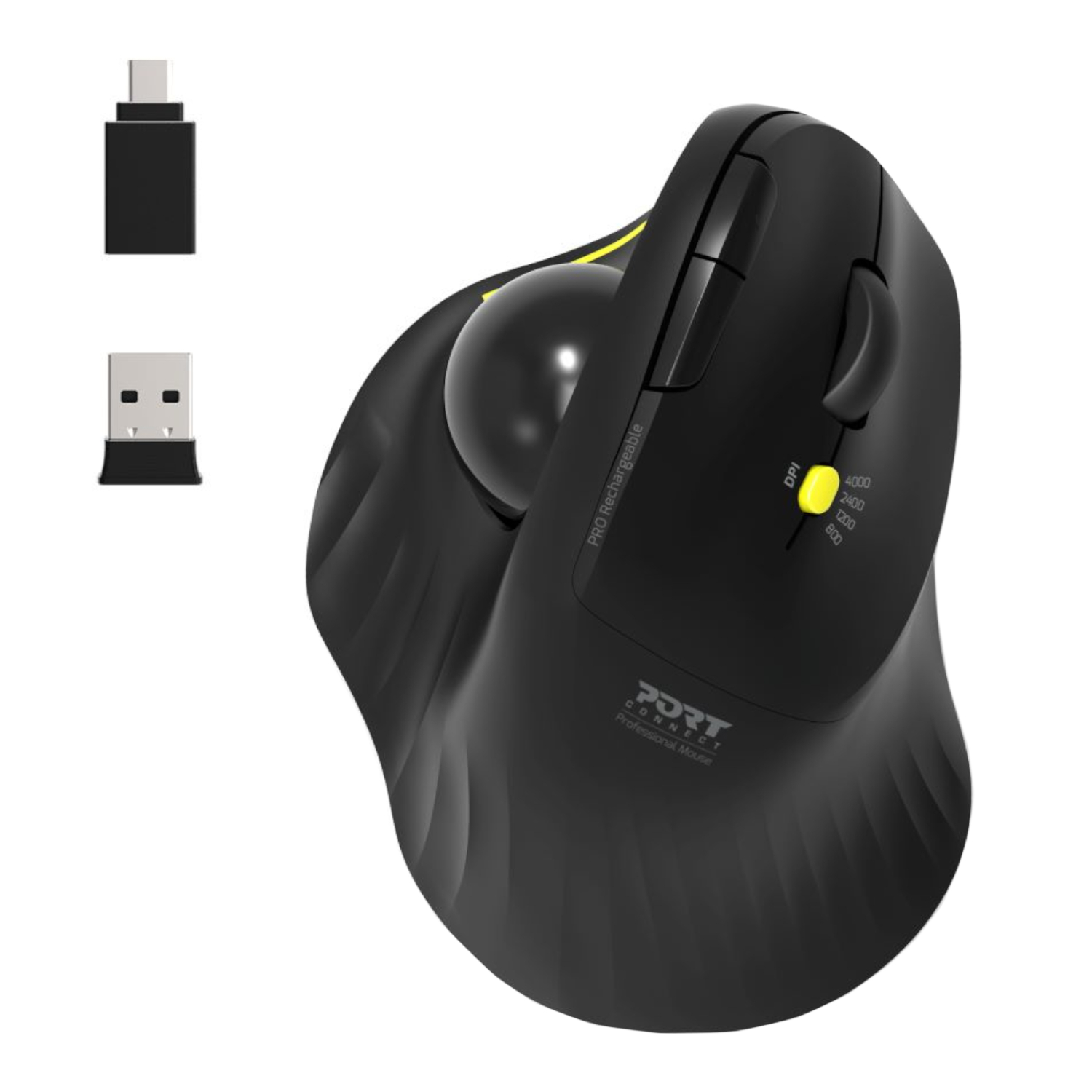 900716_Port-Connect-Wireless-Rechargeable-Executive-Bluetooth-Mouse-Black_wr_08 Port Connect Bluetooth + Wireless Rechargeable Ergonomic Trackball Mouse