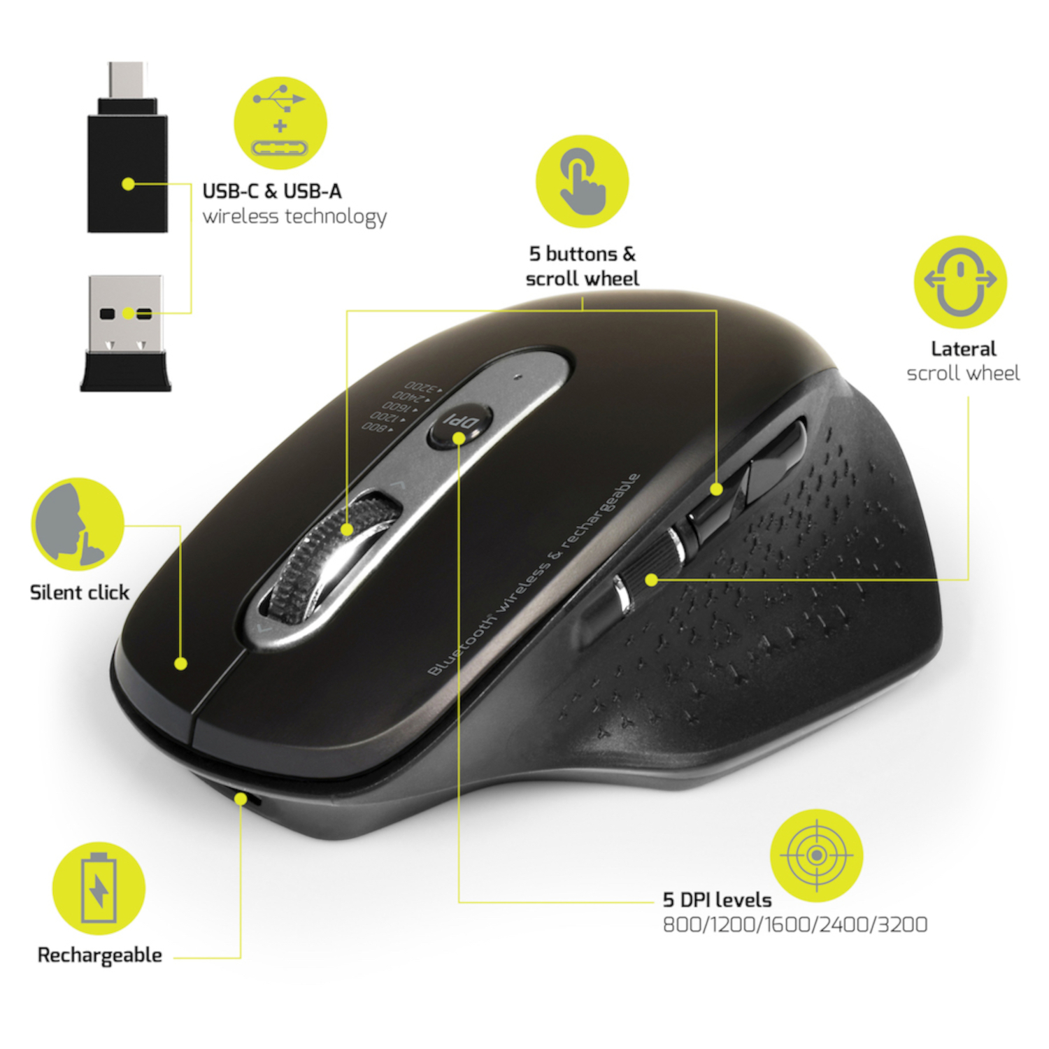 900716_Port-Connect-Wireless-Rechargeable-Executive-Bluetooth-Mouse_wr_04 Port Connect Bluetooth Wireless and Rechargeable Executive Mouse - Black