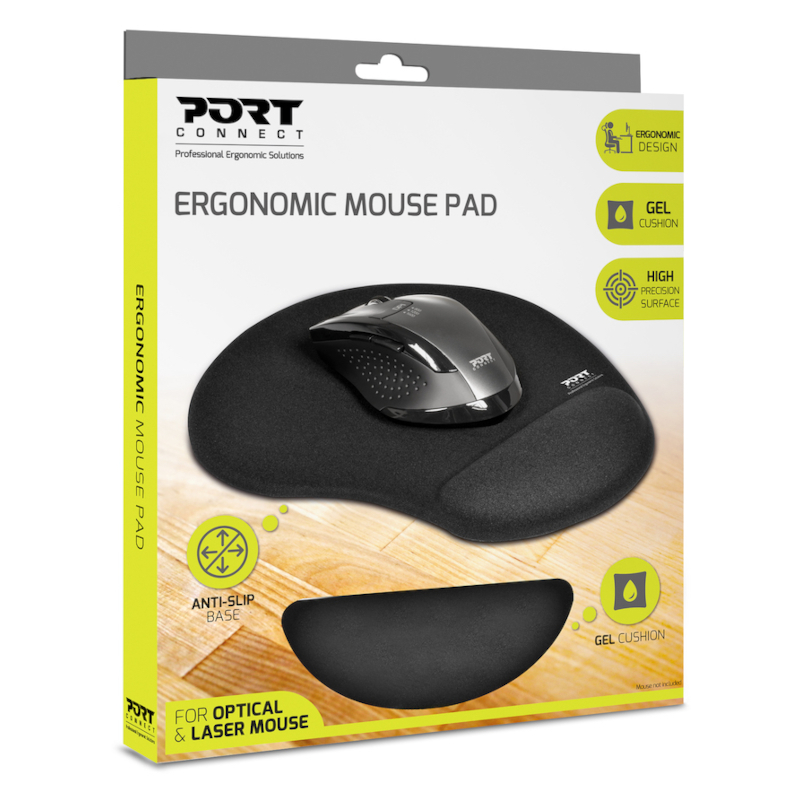 900717_wr_01 Port Ergonomic Gel Mouse Pad - Black