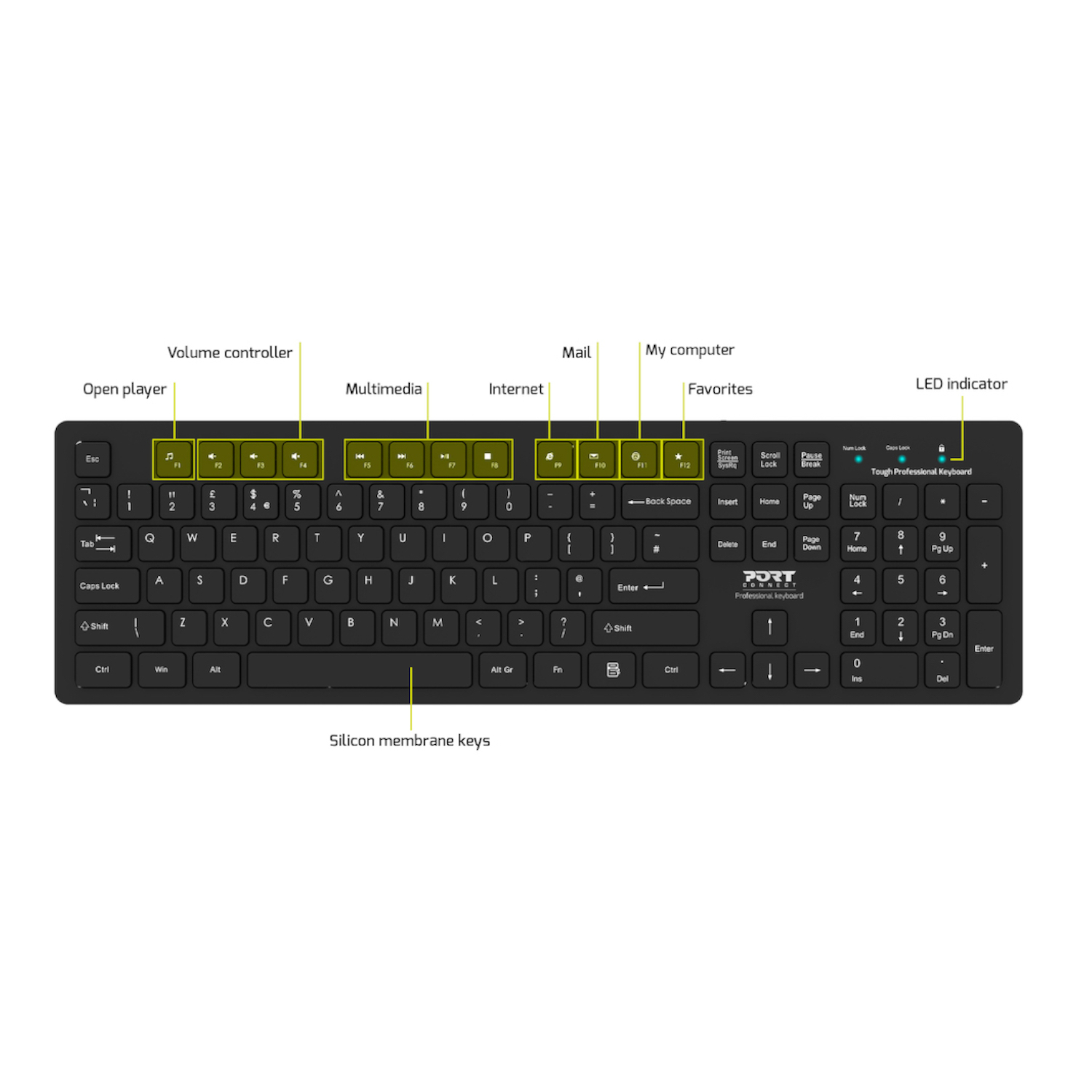 900752-US_Port-Connect-Office-Tough-USB-Keyboard_wr_06 Port Connect Tough Office USB Keyboard - Black