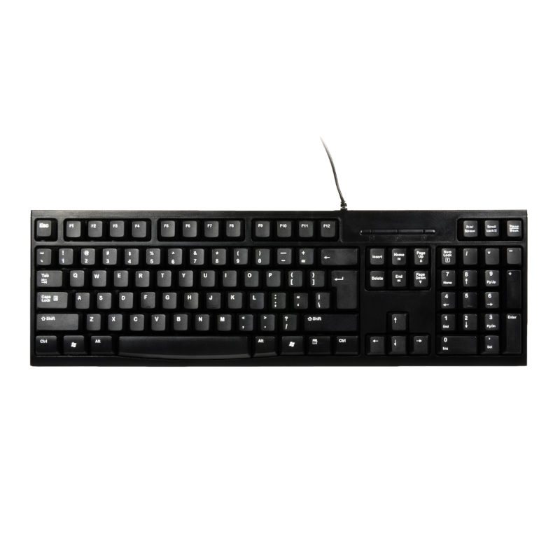900753-US_wr_01 Port Connect Office Budget Wired Keyboard-Black