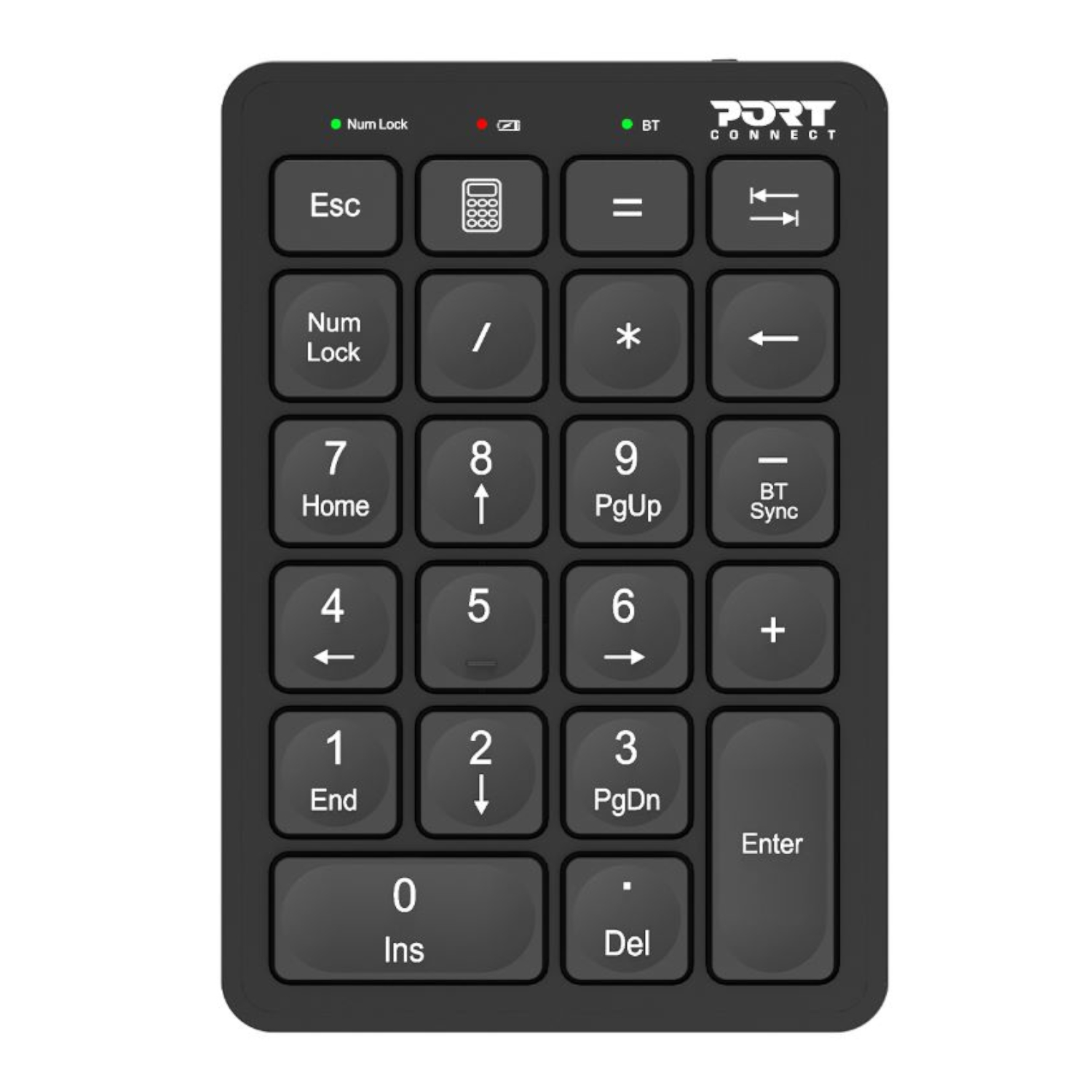 900802_Port-Connect-Bluetooth-Rechargeable-Keypad-Black_wr_01 Port Connect Bluetooth Rechargeable Keypad