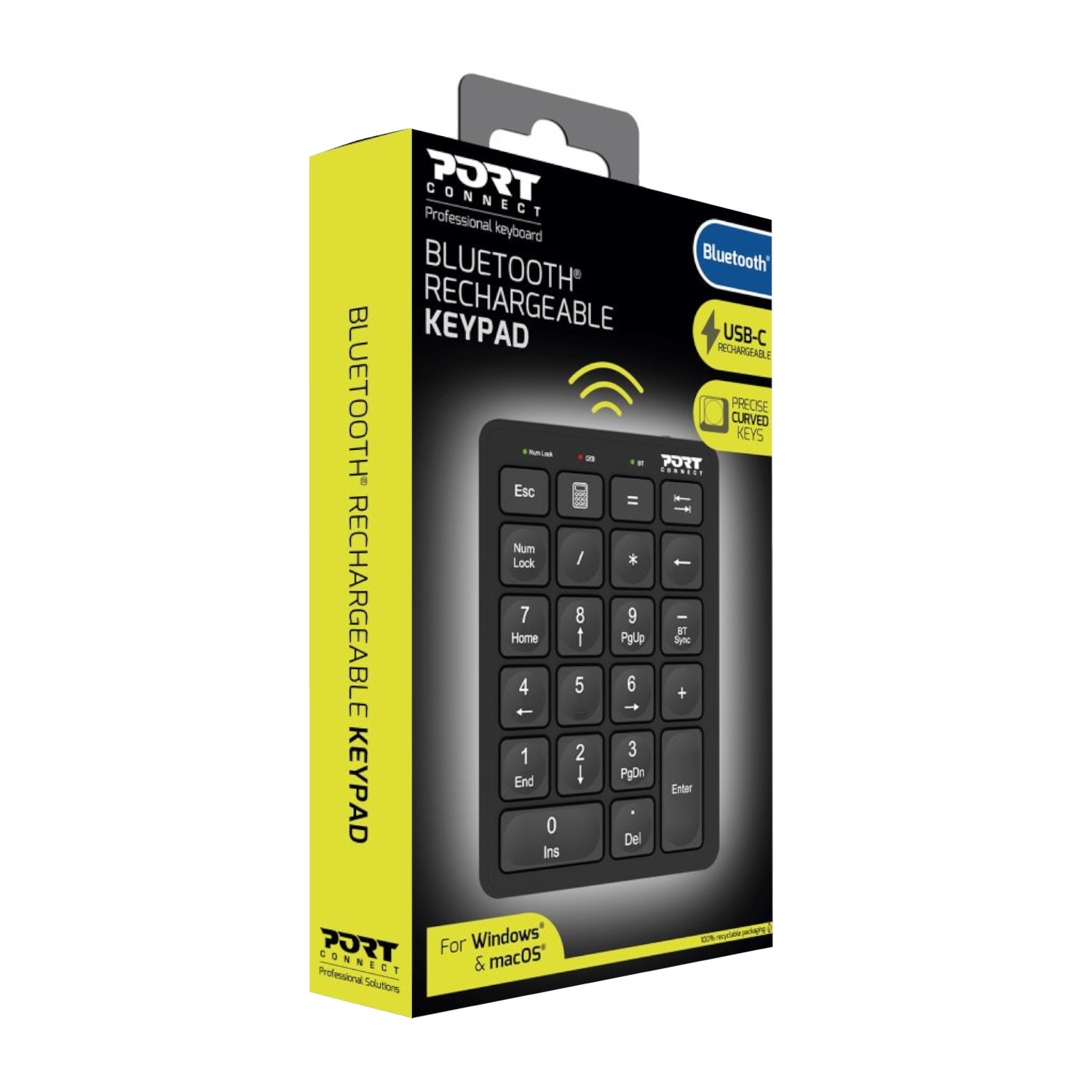 900802_Port-Connect-Bluetooth-Rechargeable-Keypad-Black_wr_06 Port Connect Bluetooth Rechargeable Keypad