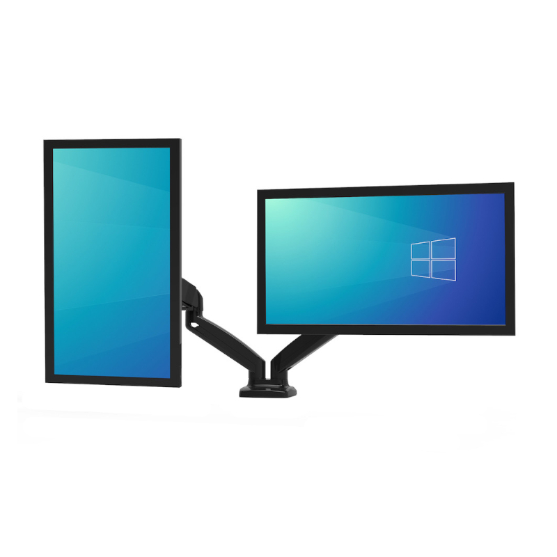 901105_wr_04 PORT Monitor Arm VESA Dual Screen - Black