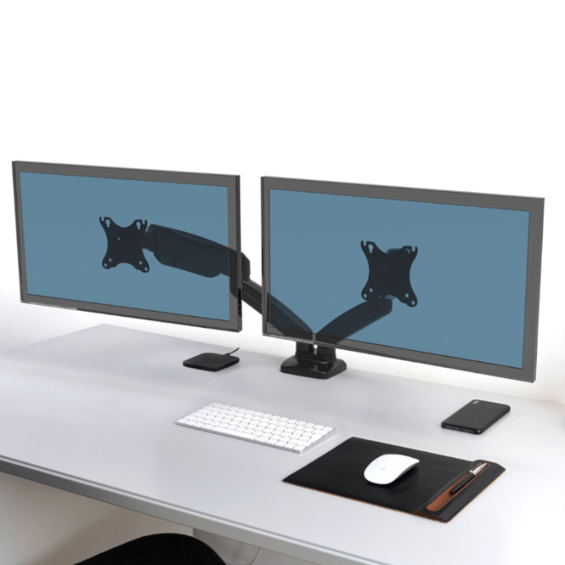 901105_wr_05 PORT Monitor Arm VESA Dual Screen - Black