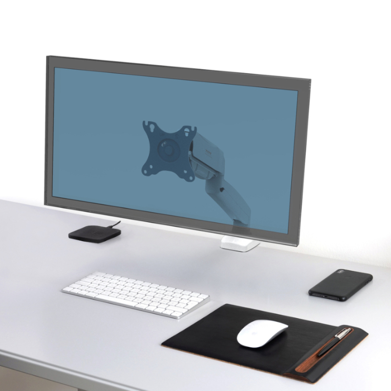 901110_wr_04a PORT Monitor Arm VESA Single Screen - White