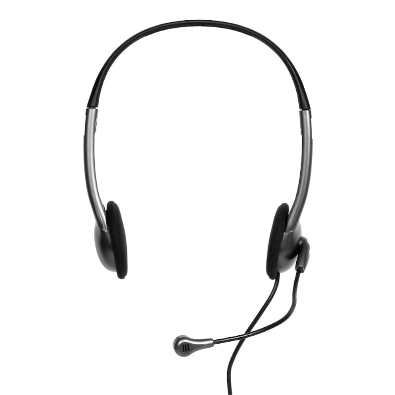 901603_wr_02 Port Stereo Headset with Mic with 1.2m Cable|1 x 3.5mm|Volume Controller - Black