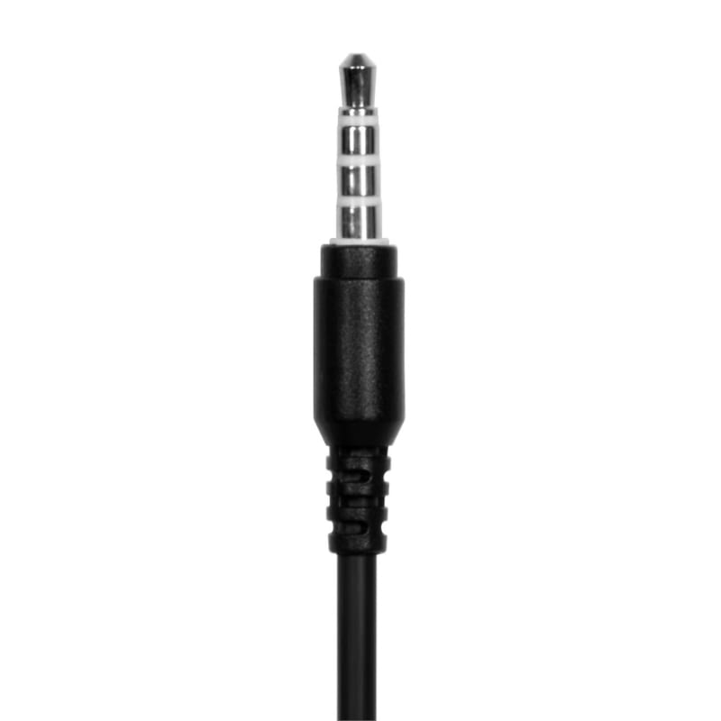 901603_wr_04 Port Stereo Headset with Mic with 1.2m Cable|1 x 3.5mm|Volume Controller - Black