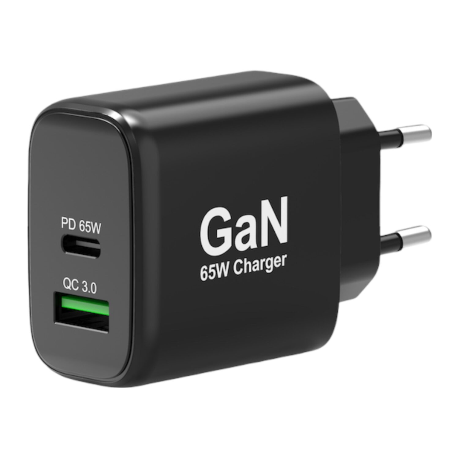 902104EU-WR-01 Port Connect 65W GaN Type-C and USB-A Fast Charger
