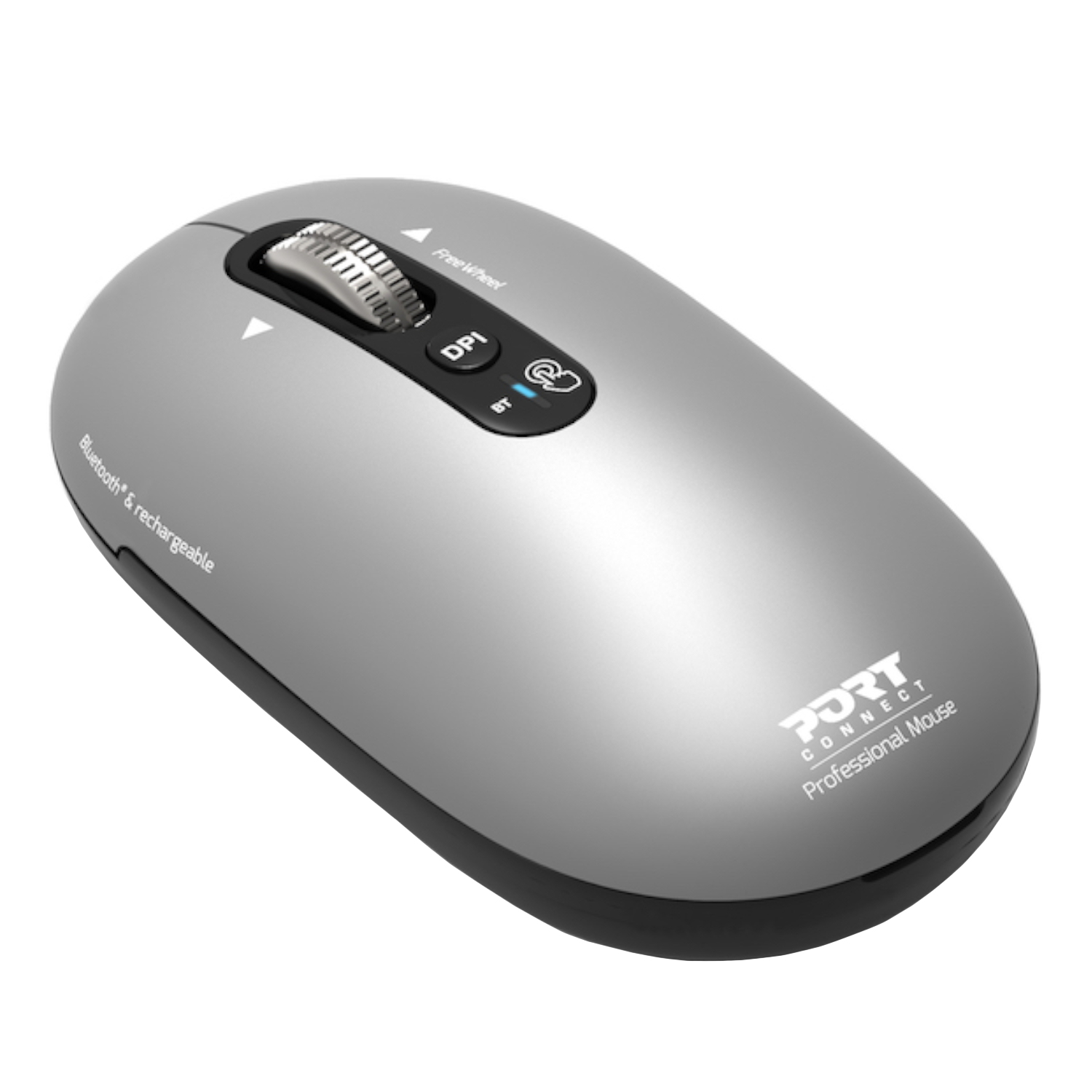 910009_PORT-MOUSE-REACHARGE-BT-PURE-MAC-GRY_wr_08 Port Connect PURE Bluetooth Rechargeable Mouse