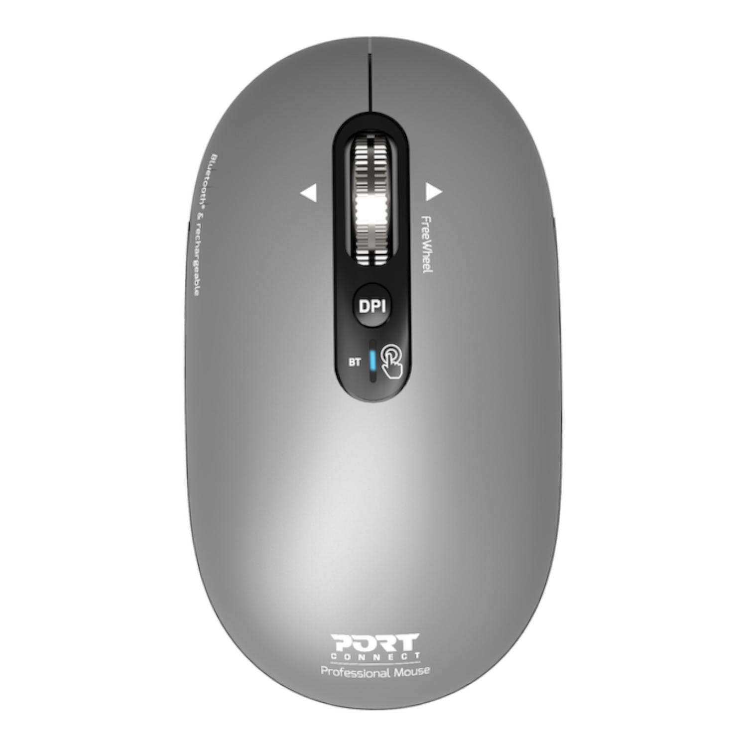910009_PORT-MOUSE-REACHARGE-BT-PURE-MAC-GRY_wr_09 Port Connect PURE Bluetooth Rechargeable Mouse