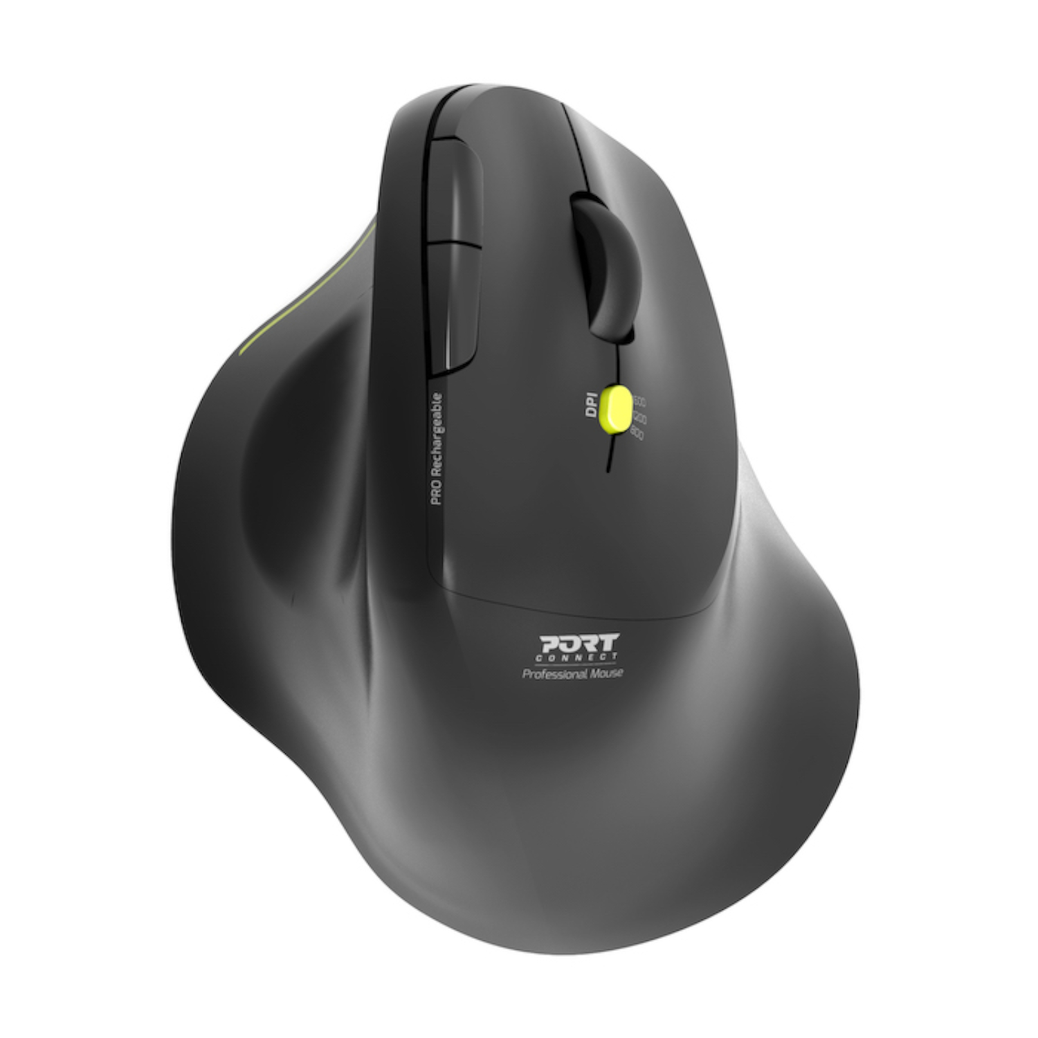 910200_PORT-MOUSE-ERGONOMIC-REACHARGE-BT-ERGO-B_wr_10 Port Connect 2.4GHz Wireless ERGO SOFT Bluetooth Rechargeable Mouse