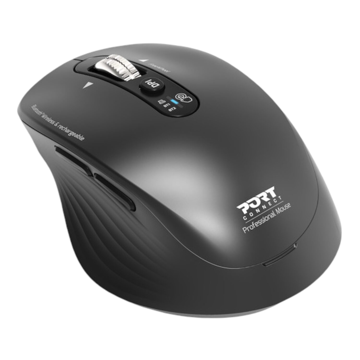 910202-WR-0 Port Connect Business 2.4GHz Rechargeable Bluetooth Wireless Mouse - Black
