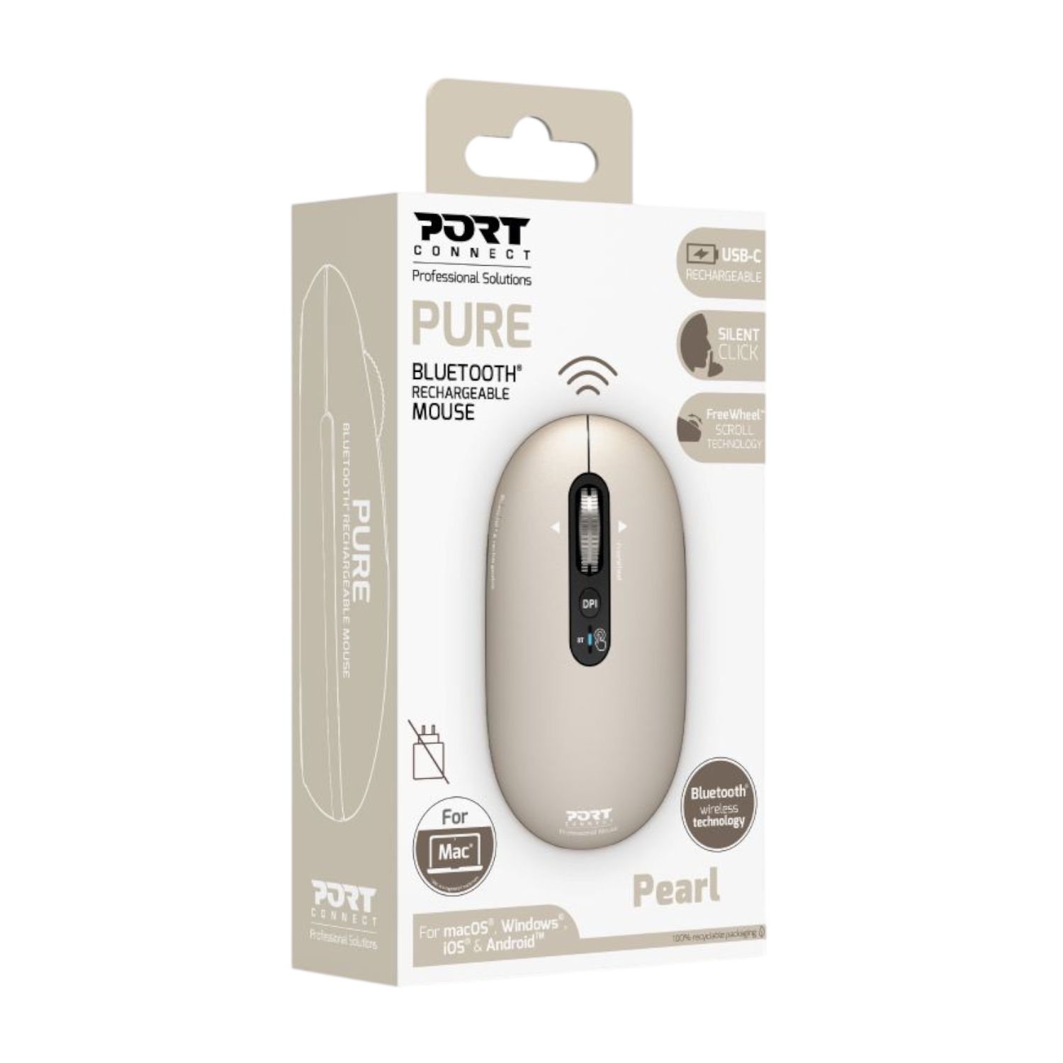 910504_Port-Connect-PURE-MAC-Rechargeable-Wireless-Bluetooth-Mouse-Pearle_wr_05 Port Connect PURE MAC Rechargeable Wireless and Bluetooth Mouse - Pearl