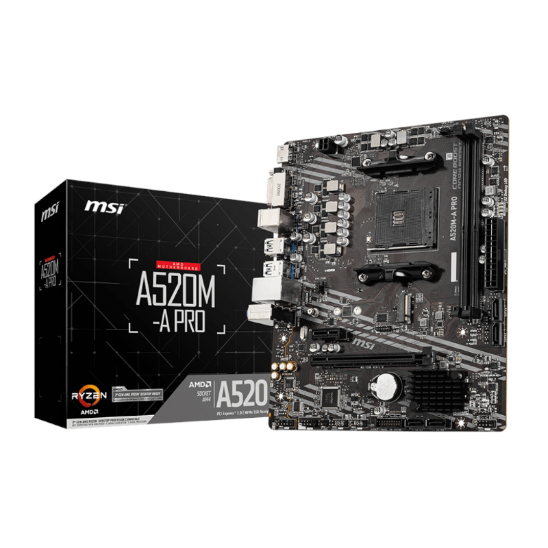 A520M-A-PRO_wr_05 MSI A520M-A PRO AM4 AMD MATX Gaming Motherboard