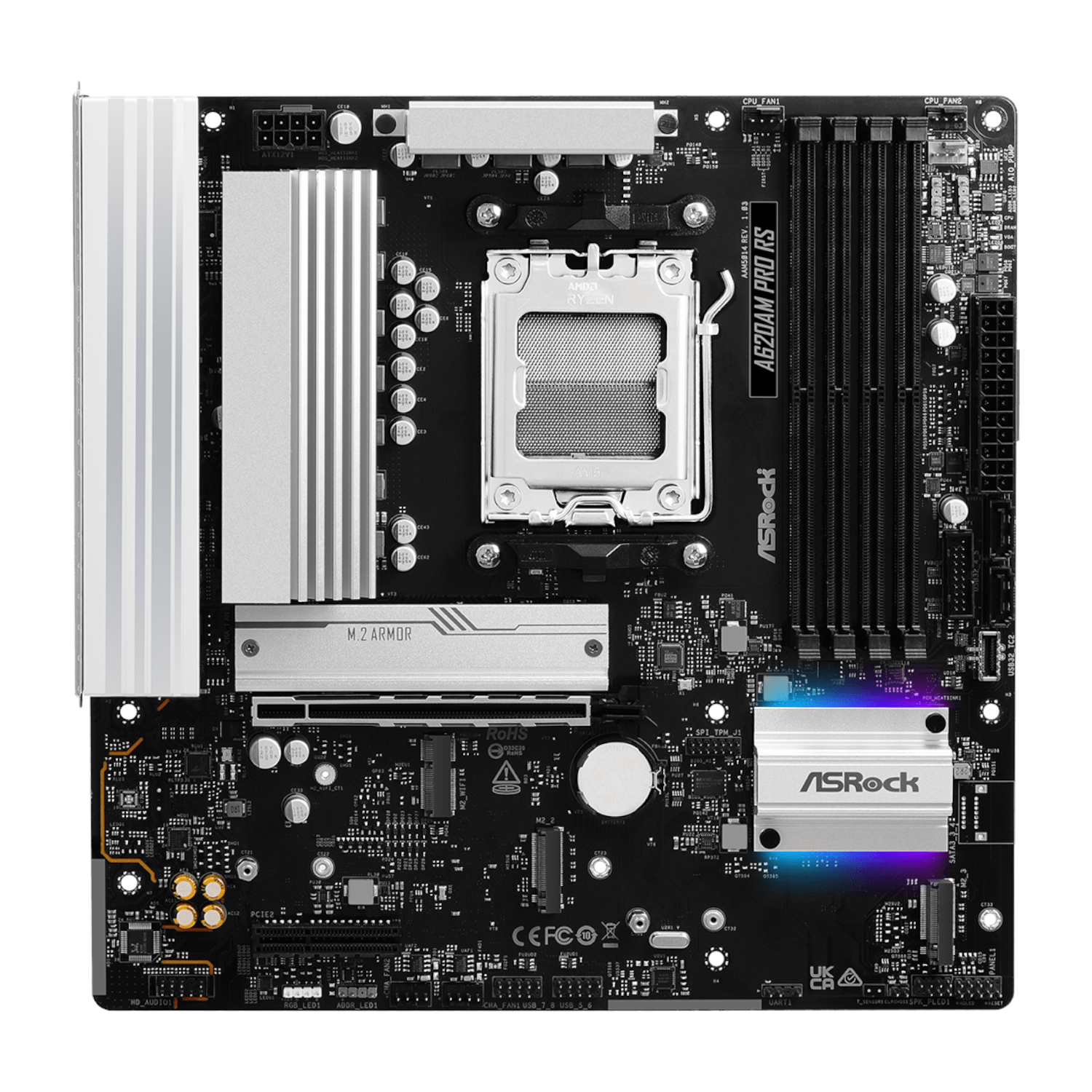 A620AM-PRO-RS_ASRock-A620AM-Pro-RS-AM5-M-ATX-Motherboard_wr_02a ASRock A620AM Pro RS AM5 M-ATX Motherboard
