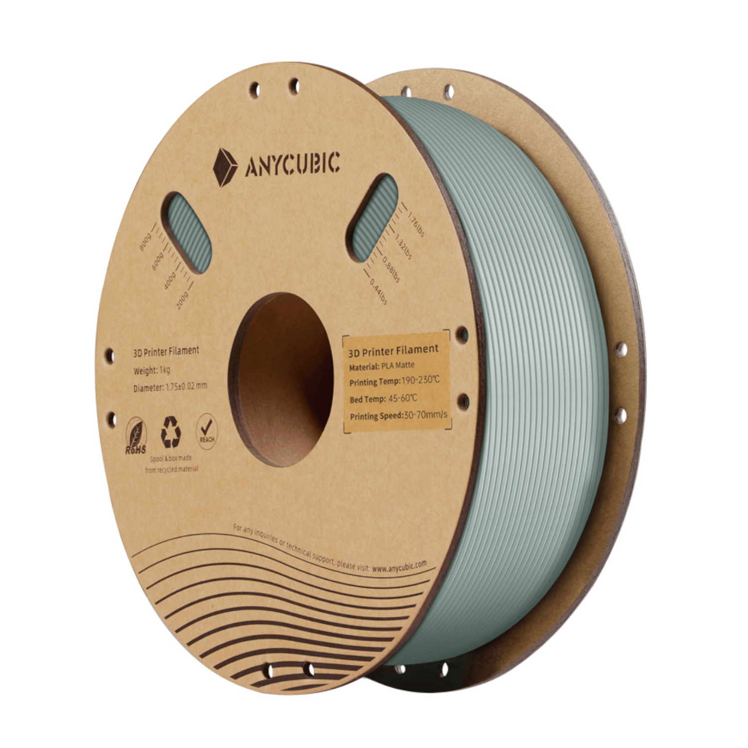 AHYGNG-101_Anycubic_PLA_Matte_Filament_1kg_-_Nardo__wr_01 Anycubic PLA Matte Filament 1kg - Nardo Grey