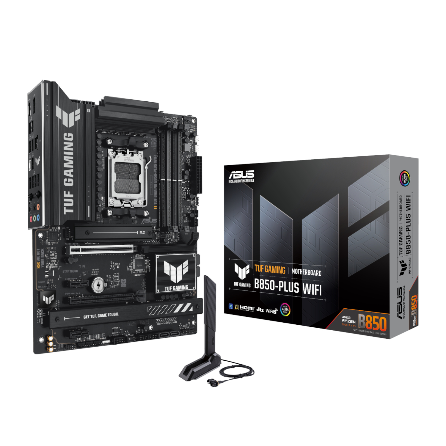 ASUS_TUFGAMINGB850PLUSWIFI_wr_01a Asus TUF B850 Gaming Plus WI-FI AM5 ATX Motherboard